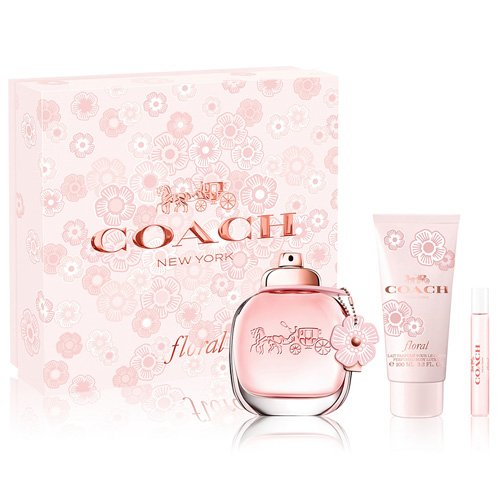 COACH FLORAL 3PCS TRAVEL SET (90ML, BODY LOTION 100ML, 7.5ML)